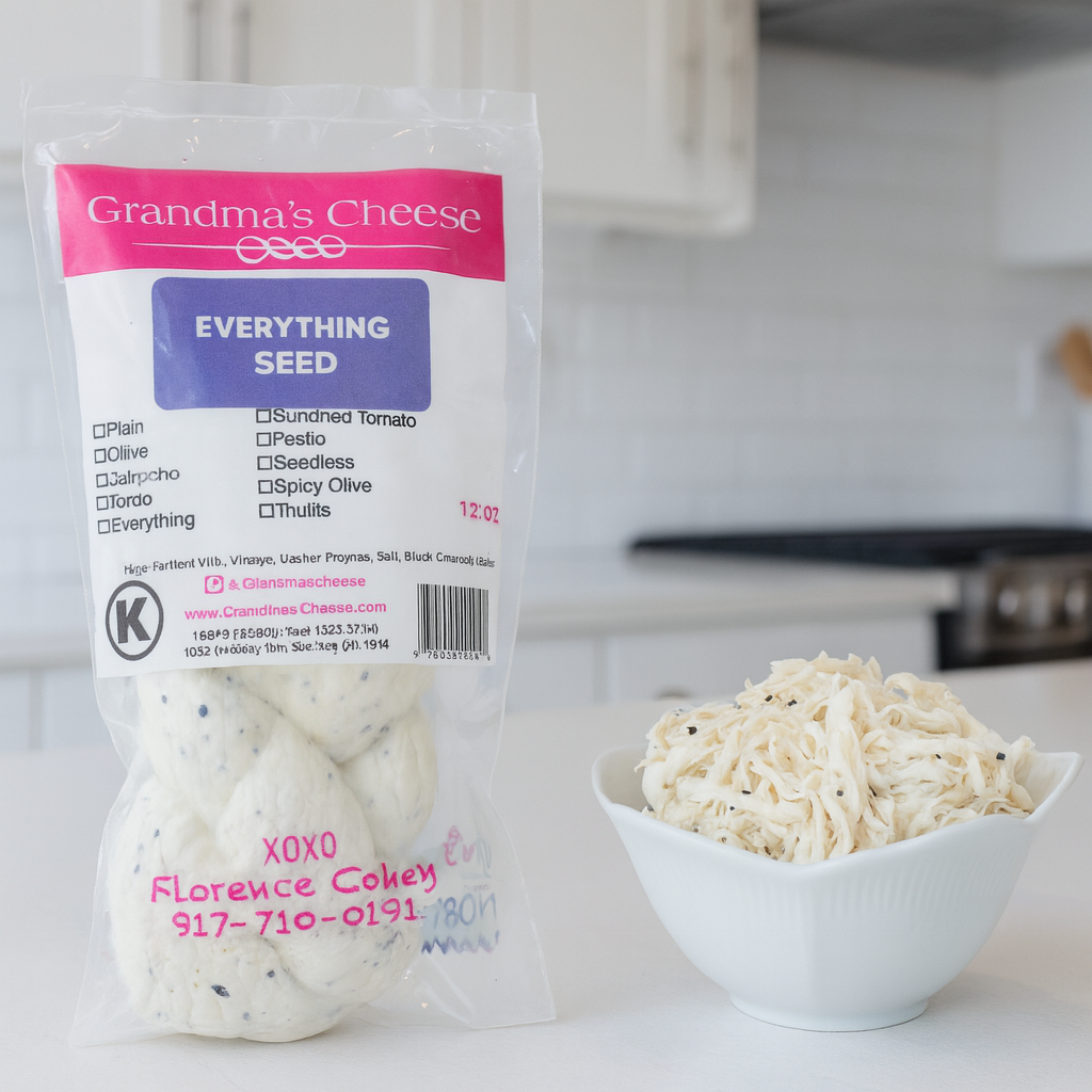 Everything Seed Flavor Braided Mozzarella – Grandma's Cheese