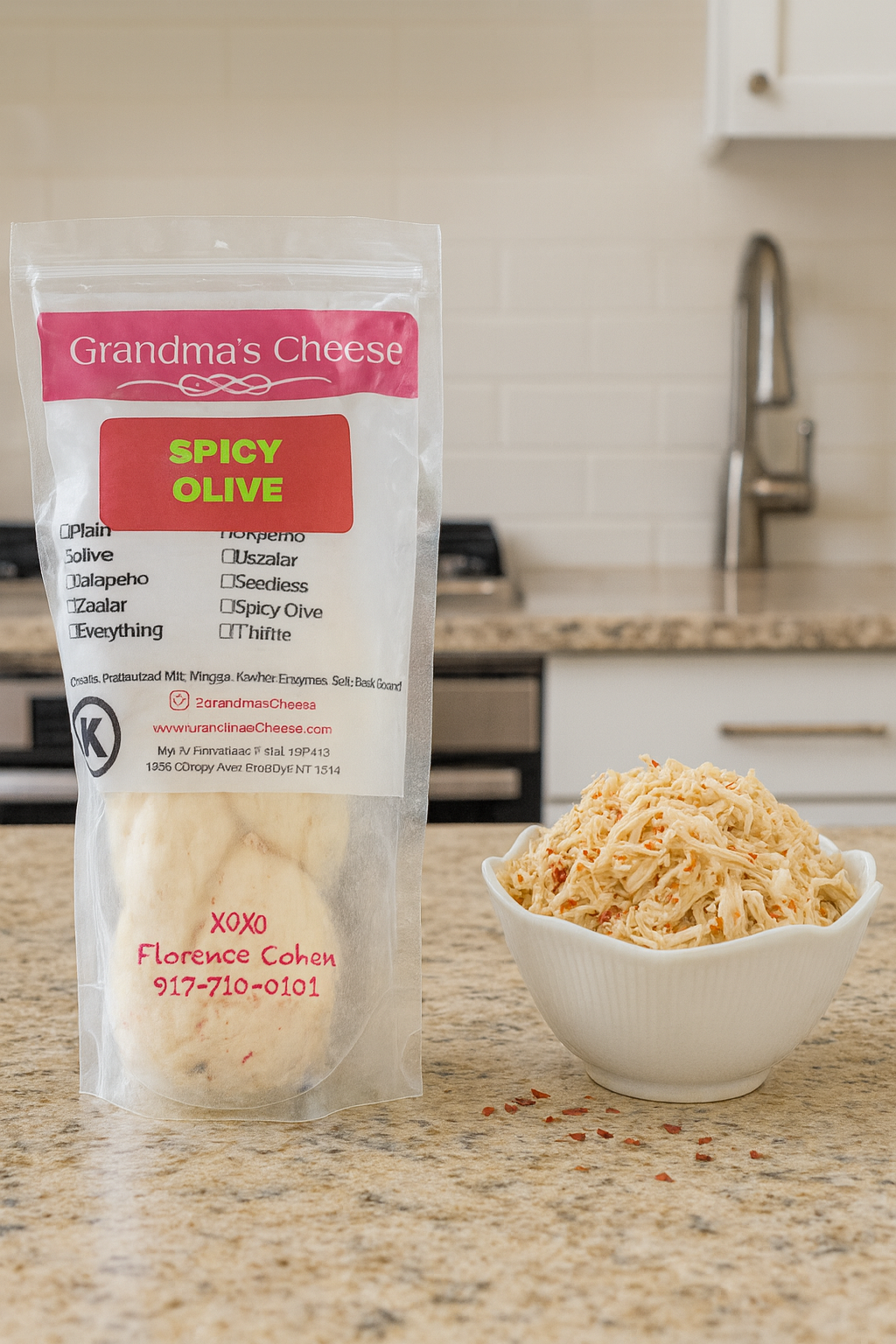 Spicy Olive Grandma's Cheese